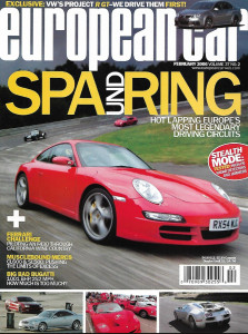 EUROPEAN CAR 2006 FEB - FERRARI 430 , CL600, SL500, BUGATTI, VW PROJ R GT